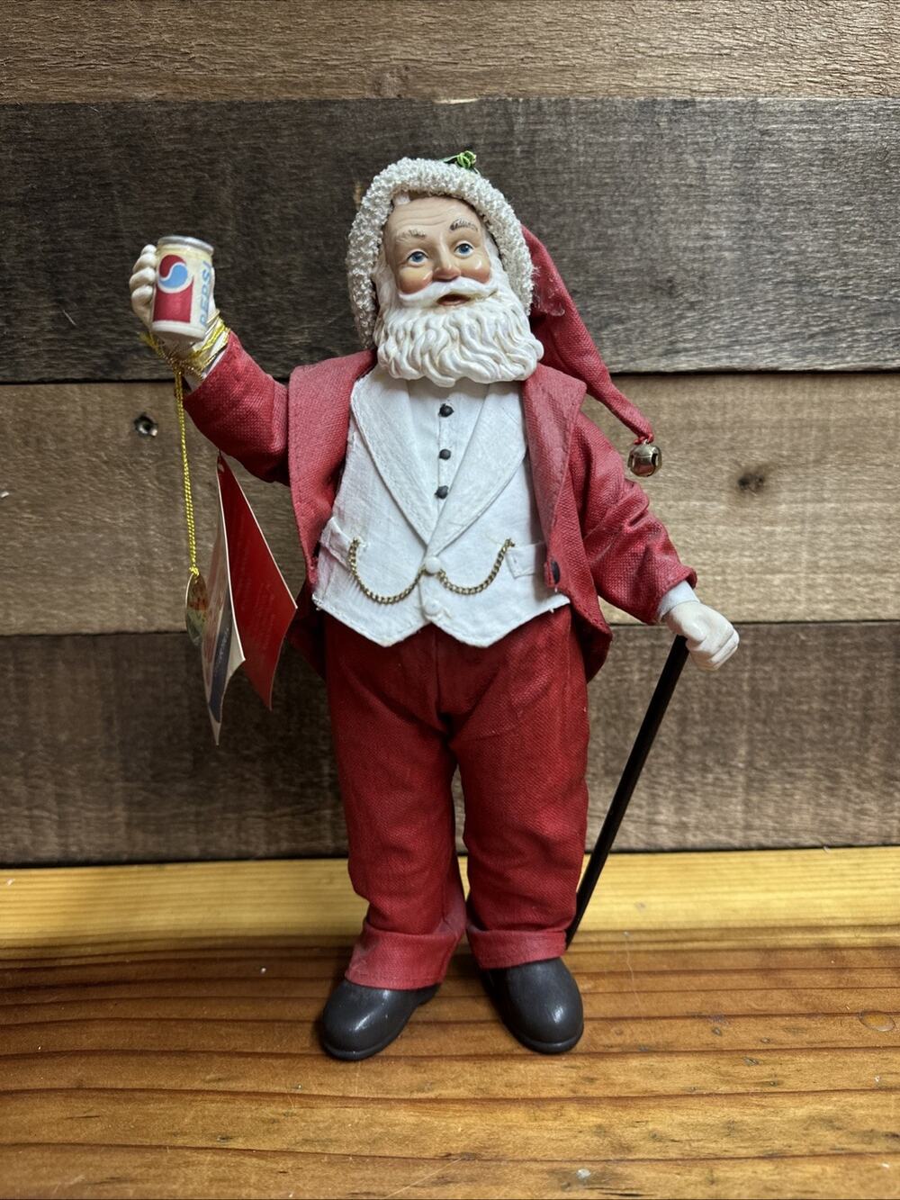 1994 Clothtique Possible Dreams Santa With Pepsi And Cane 10”